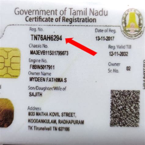 rc smart card images tamilnadu|TN RTO Vehicle Registration Certificate .